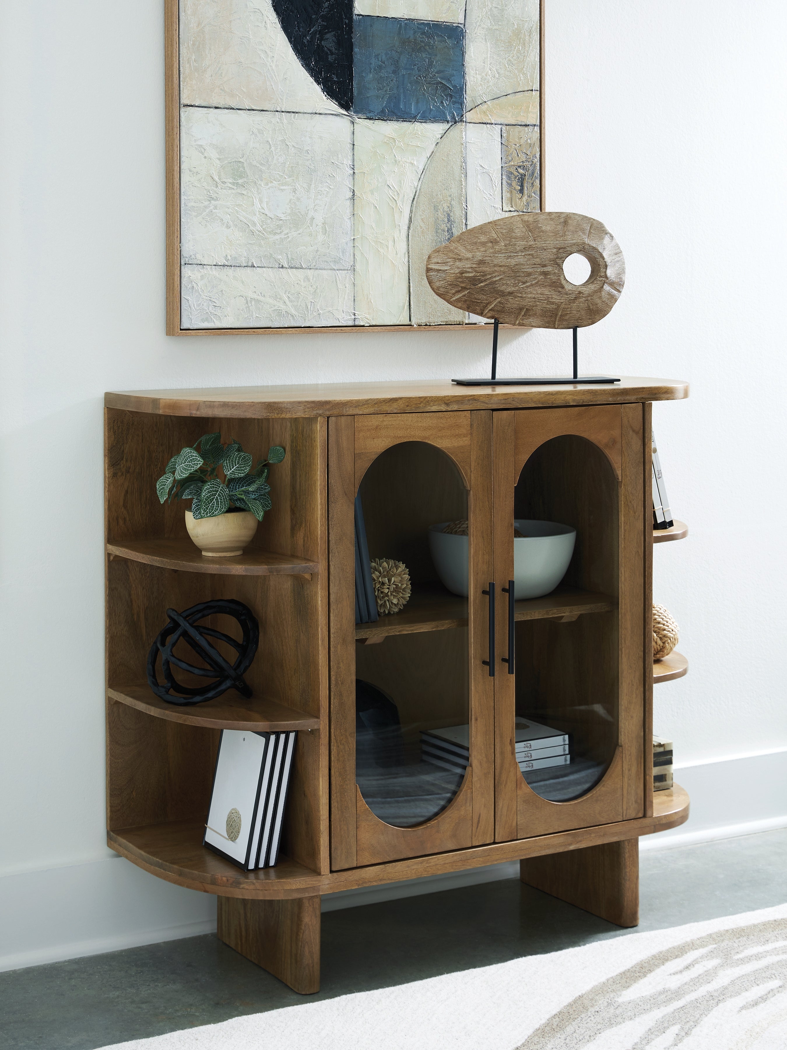 Elite Furniture Outlet - Ashley Furniture - Niall Accent Cabinet - Accent Cabinet / Light Brown - A4000707