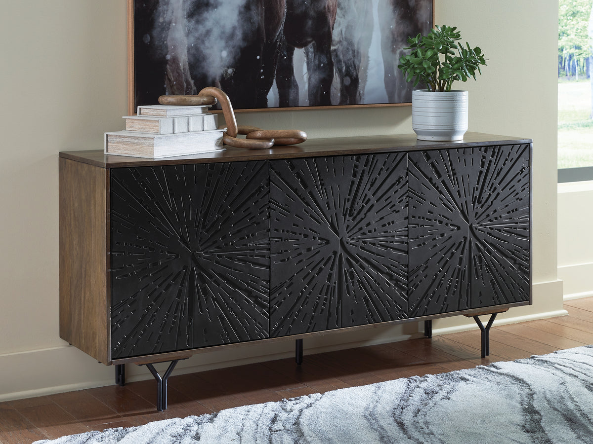 Elite Furniture Outlet - Ashley Furniture - Lavinmont Accent Cabinet - Accent Cabinet / Multi Brown - A4000710