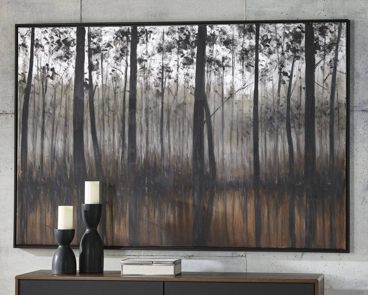 Elite Furniture Outlet - Ashley Furniture - Philyra Wall Decor - Wall Art / Black/Orange/Silver - A8000253