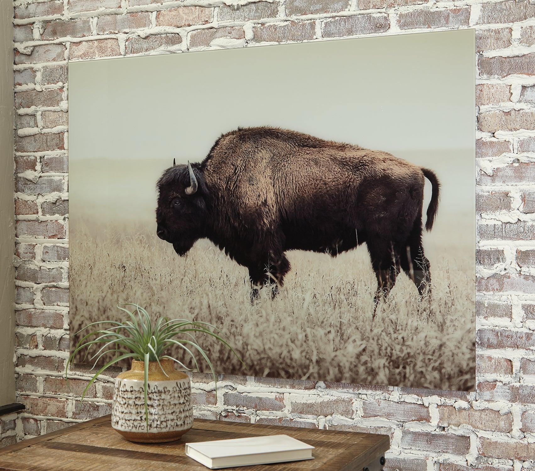 Elite Furniture Outlet - Ashley Furniture - Brutus Wall Decor - Wall Art / Sepia - A8000289