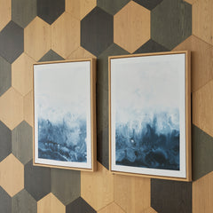 Elite Furniture Outlet - Ashley Furniture - Holport Wall Decor - Wall Art Set (Set of 2) / Blue/White - A8000368