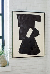 Elite Furniture Outlet - Ashley Furniture - Garviery Wall Decor - Wall Art / Black/Cream - A8000385