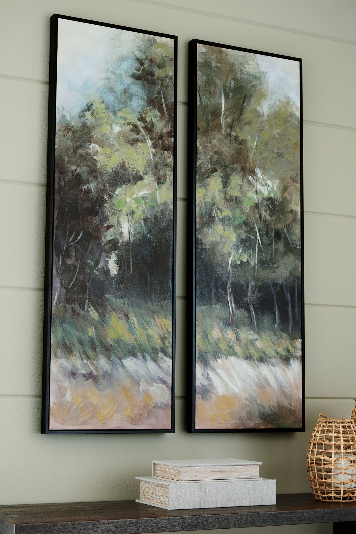 Elite Furniture Outlet - Ashley Furniture - Dansot Wall Decor - Wall Art Set (Set of 2) / Green/Brown - A8000393