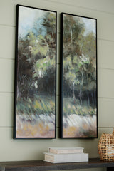 Elite Furniture Outlet - Ashley Furniture - Dansot Wall Decor - Wall Art Set (Set of 2) / Green/Brown - A8000393