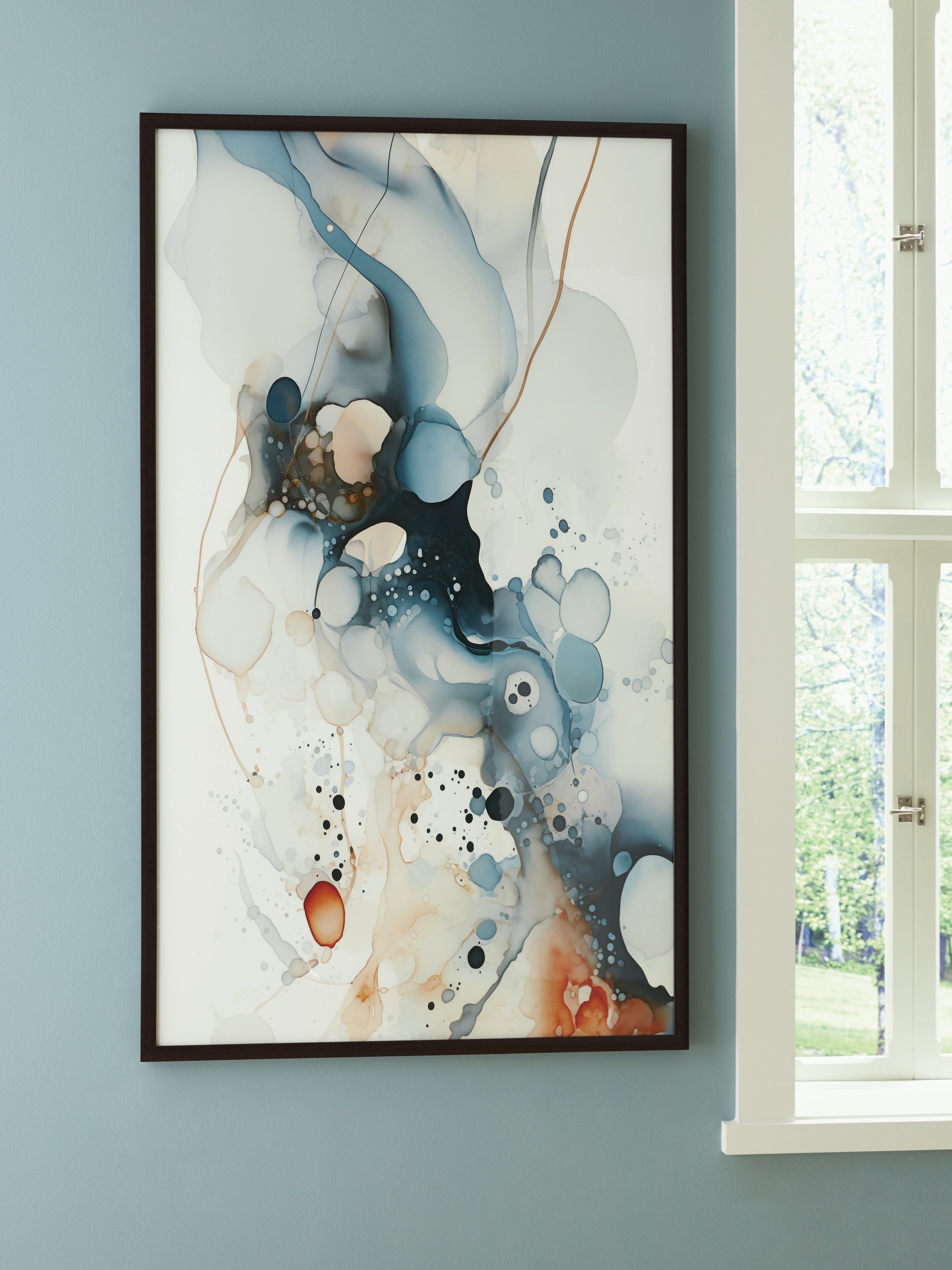 Elite Furniture Outlet - Ashley Furniture - Foxenburg Wall Decor - Wall Art / Blue/Amber/White - A8000432