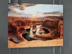 Elite Furniture Outlet - Ashley Furniture - Deemsdon Wall Decor - Wall Art / Blue/Amber - A8000436