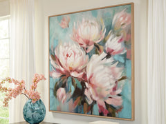 Elite Furniture Outlet - Ashley Furniture - Parryville Wall Decor - Wall Art / Aqua/Pink - A8000440