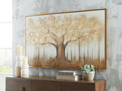 Elite Furniture Outlet - Ashley Furniture - Dalewick Wall Decor - Wall Art / Brown/Gray/Gold Finish - A8000448