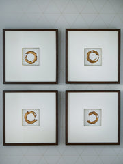 Elite Furniture Outlet - Ashley Furniture - Dallbourne Wall Decor - Wall Art Set (4/CN) / White/Gold Finish - A8000491