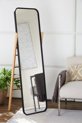 Elite Furniture Outlet - Ashley Furniture - Bronick Mirror - Floor Mirror / Black/Brown - A8010342