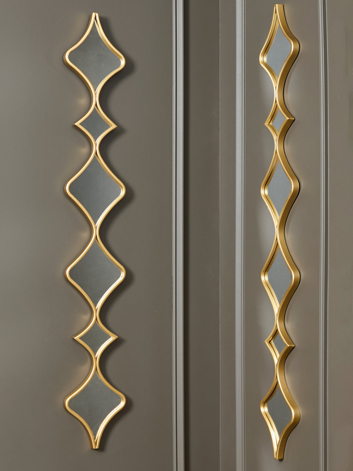 Elite Furniture Outlet - Ashley Furniture - Harriswood Mirror - Accent Mirror Set (Set of 2) / Gold Finish - A8010354