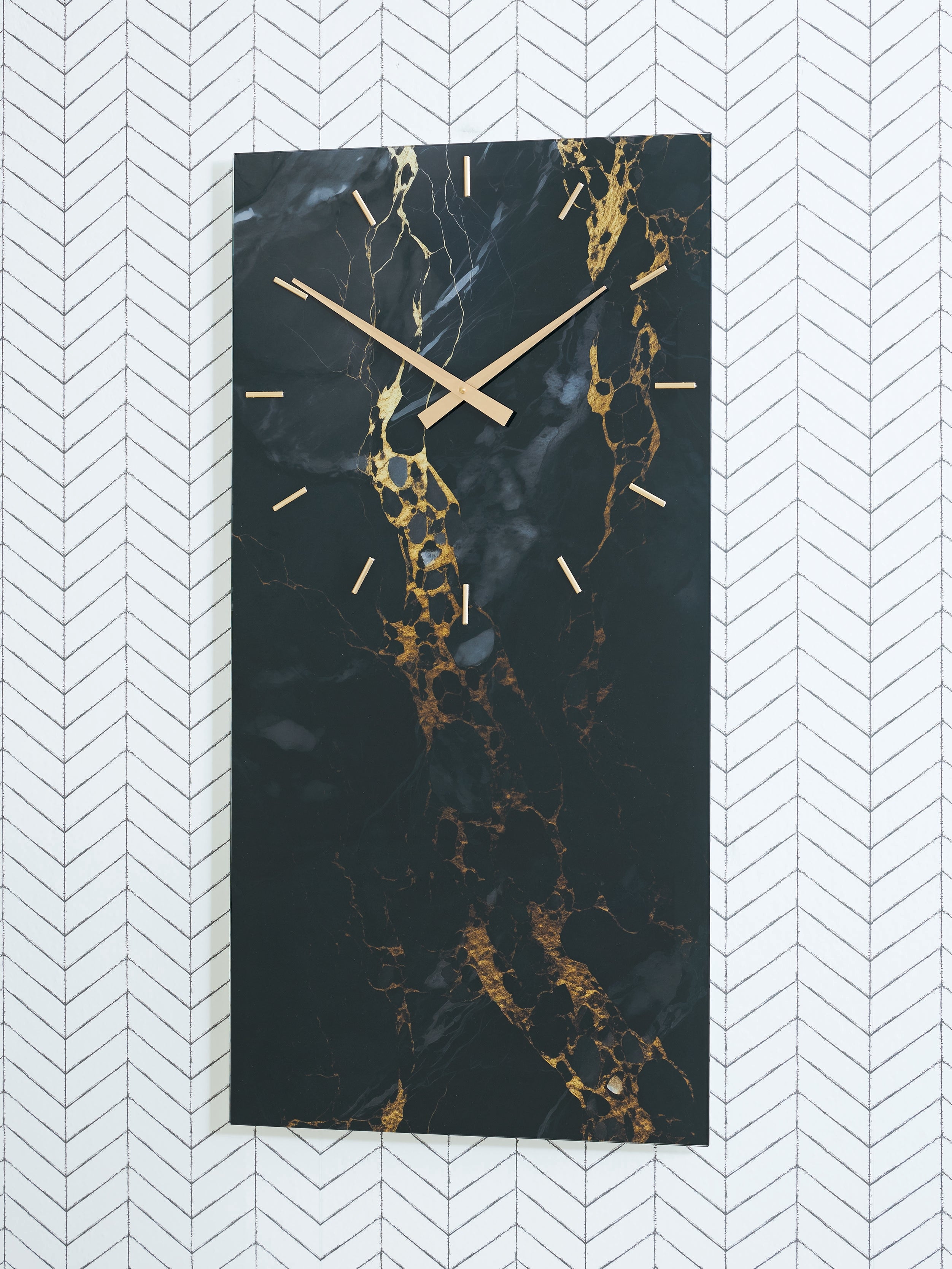 Elite Furniture Outlet - Ashley Furniture - Teague Wall Decor - Wall Clock / Brown/Gray/Ivory - A8010432