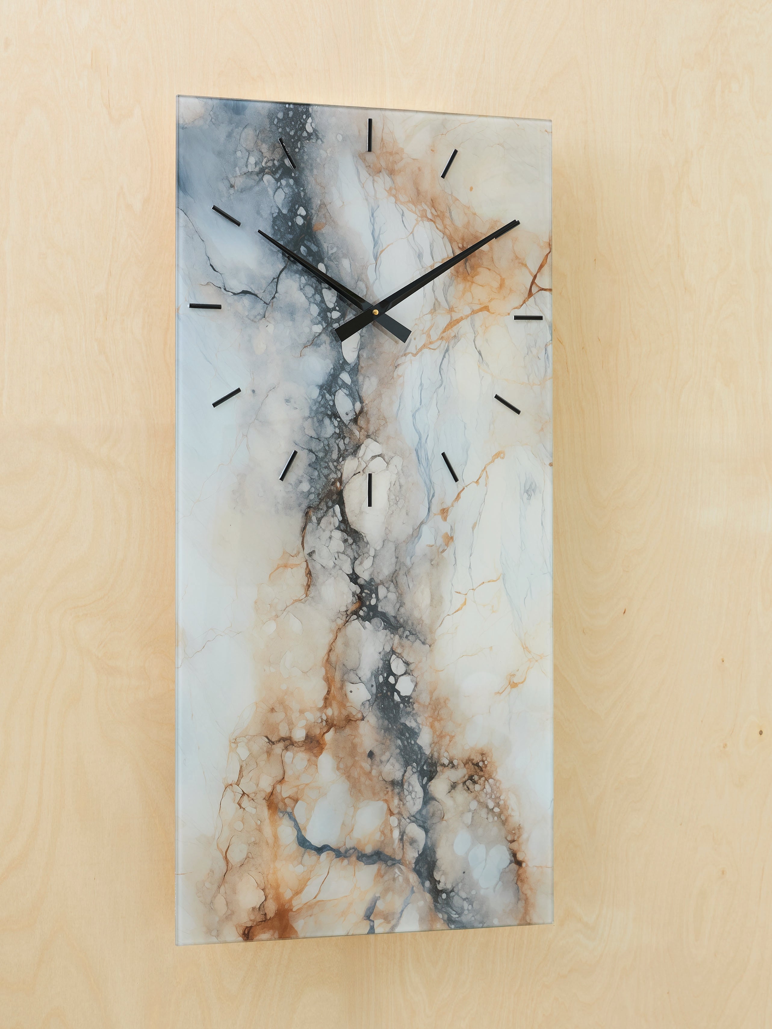 Elite Furniture Outlet - Ashley Furniture - Teague Wall Decor - Wall Clock / Brown/Gray/Ivory - A8010432