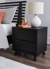 Elite Furniture Outlet - Ashley Furniture - Danziar Bedroom - Full Slat Panel Bed / Black - B1013B19
