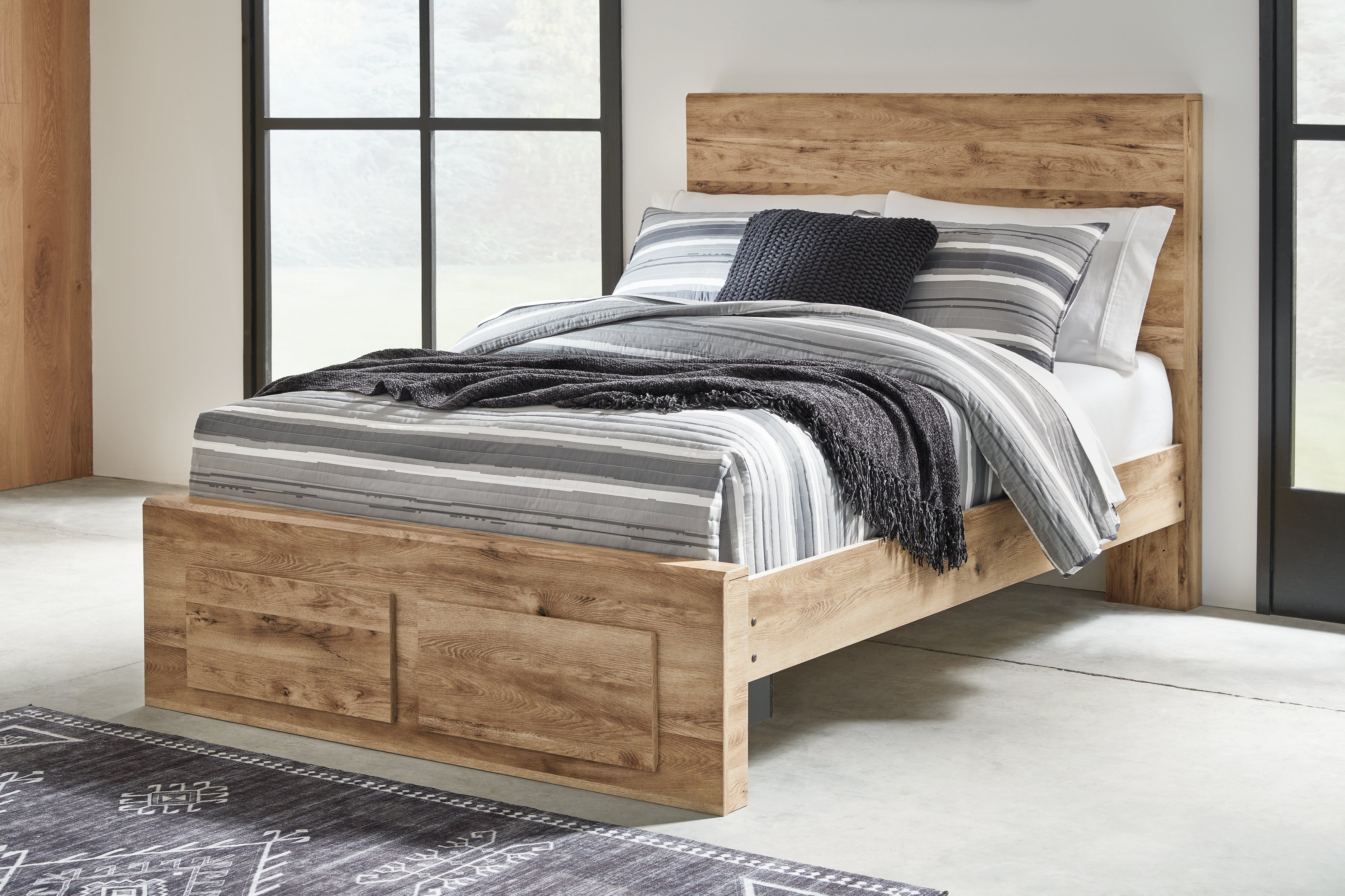Elite Furniture Outlet - Ashley Furniture - Hyanna Bedroom - Full Panel Storage Bed / Tan Brown - B1050B38