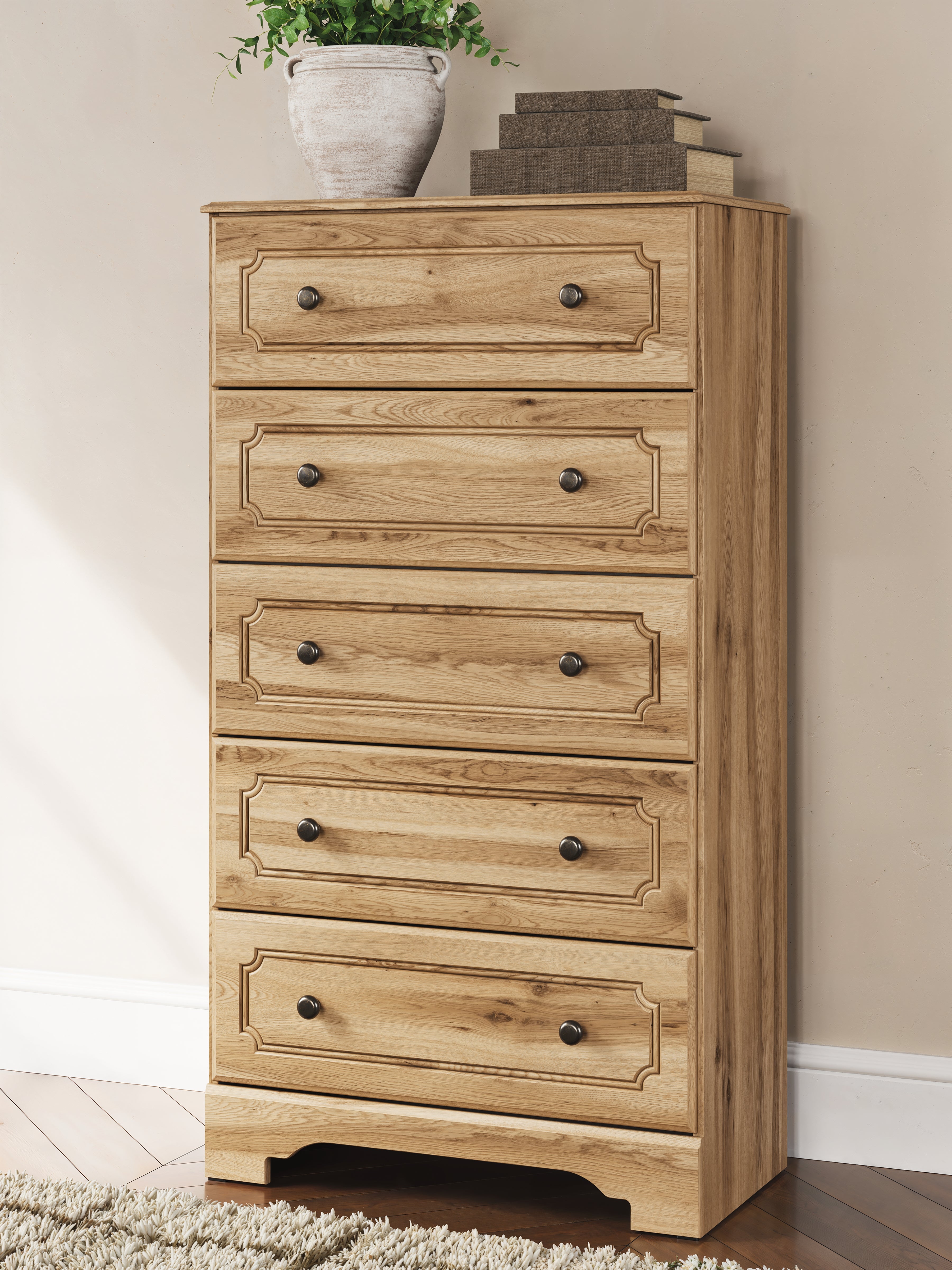 Elite Furniture Outlet - Ashley Furniture - Aleaport Bedroom - Five Drawer Chest / Warm Brown - PCB1075-46