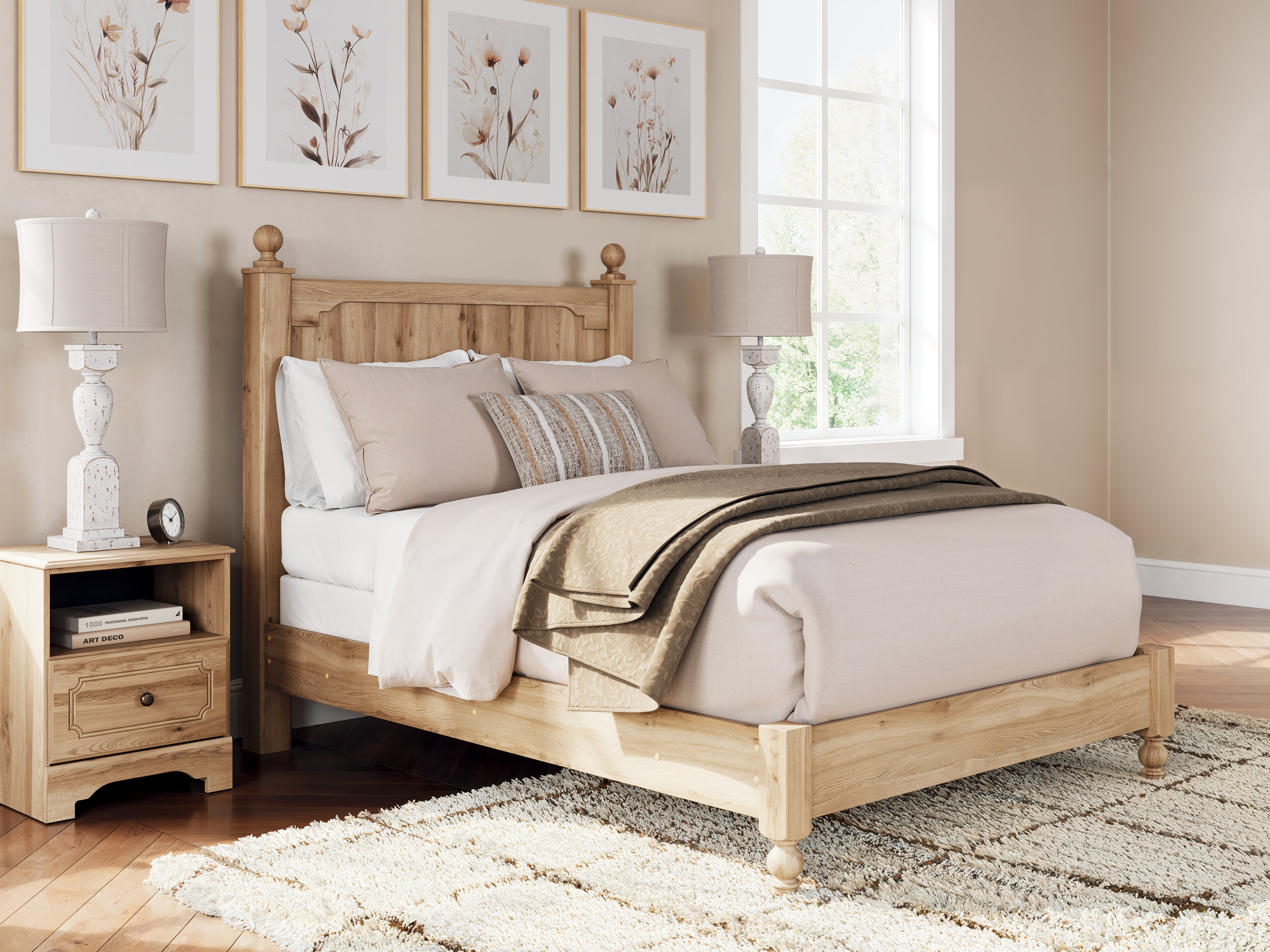 Elite Furniture Outlet - Ashley Furniture - Aleaport Bedroom - Full Panel Bed / Warm Brown - PCB1075B4