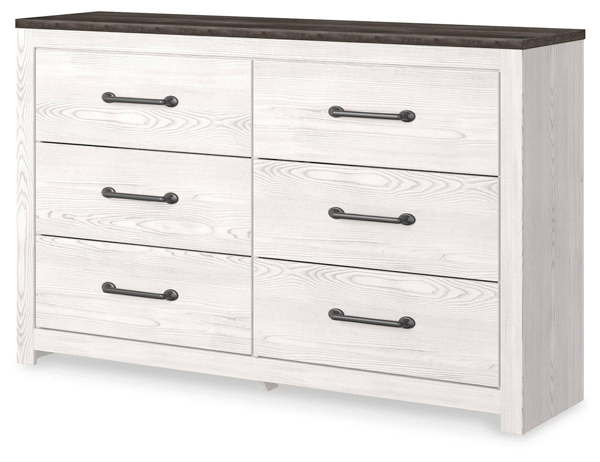 Elite Furniture Outlet - Ashley Furniture - Gerridan Bedroom - Full Panel Bed / White/Gray - B1190B4
