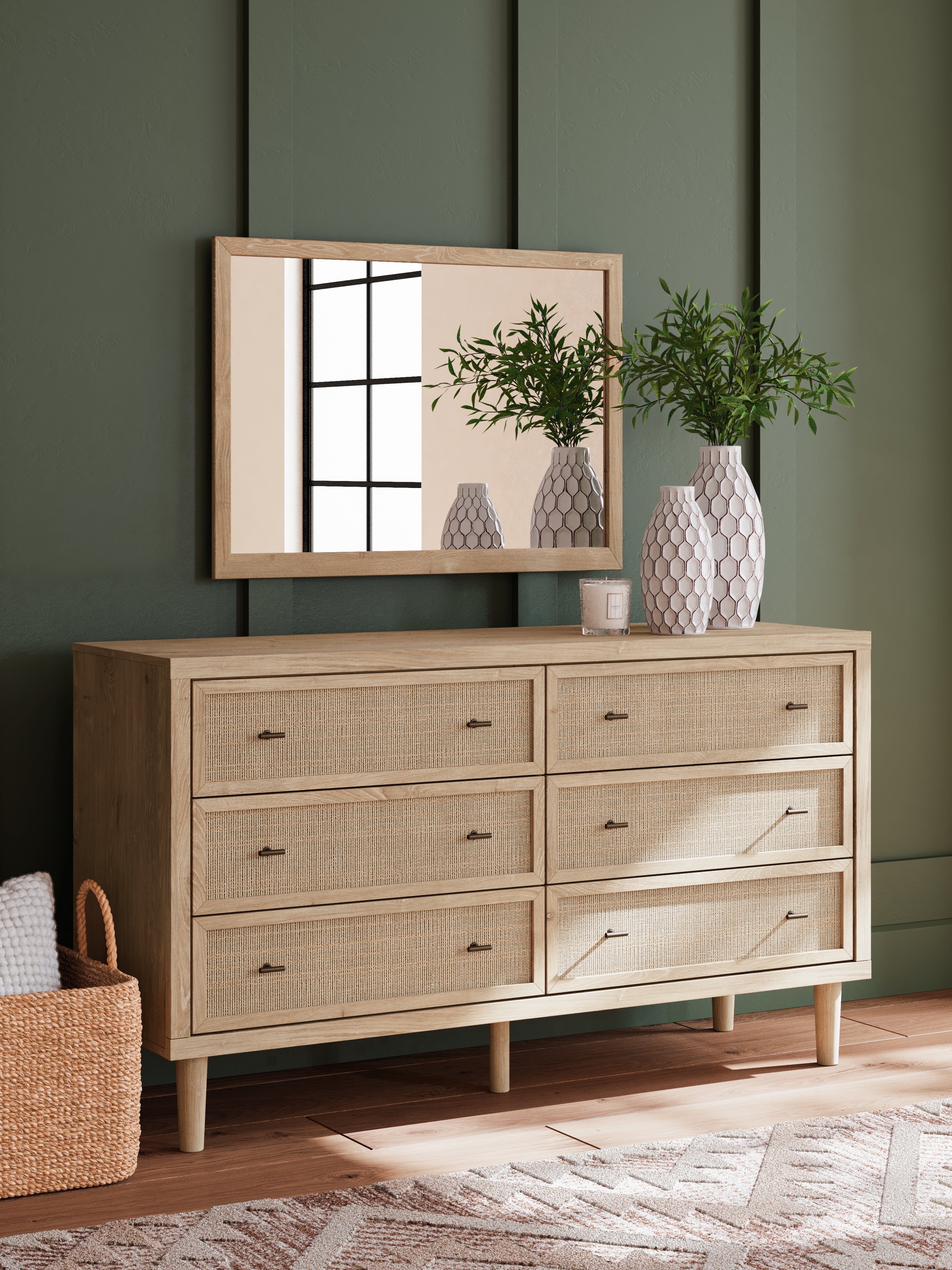 Elite Furniture Outlet - Ashley Furniture - Cielden Bedroom - Dresser and Mirror / Two-tone - B1199B1