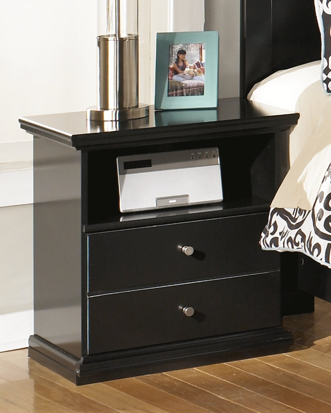 Elite Furniture Outlet - Ashley Furniture - Maribel Bedroom - One Drawer Night Stand / Black - B138-91