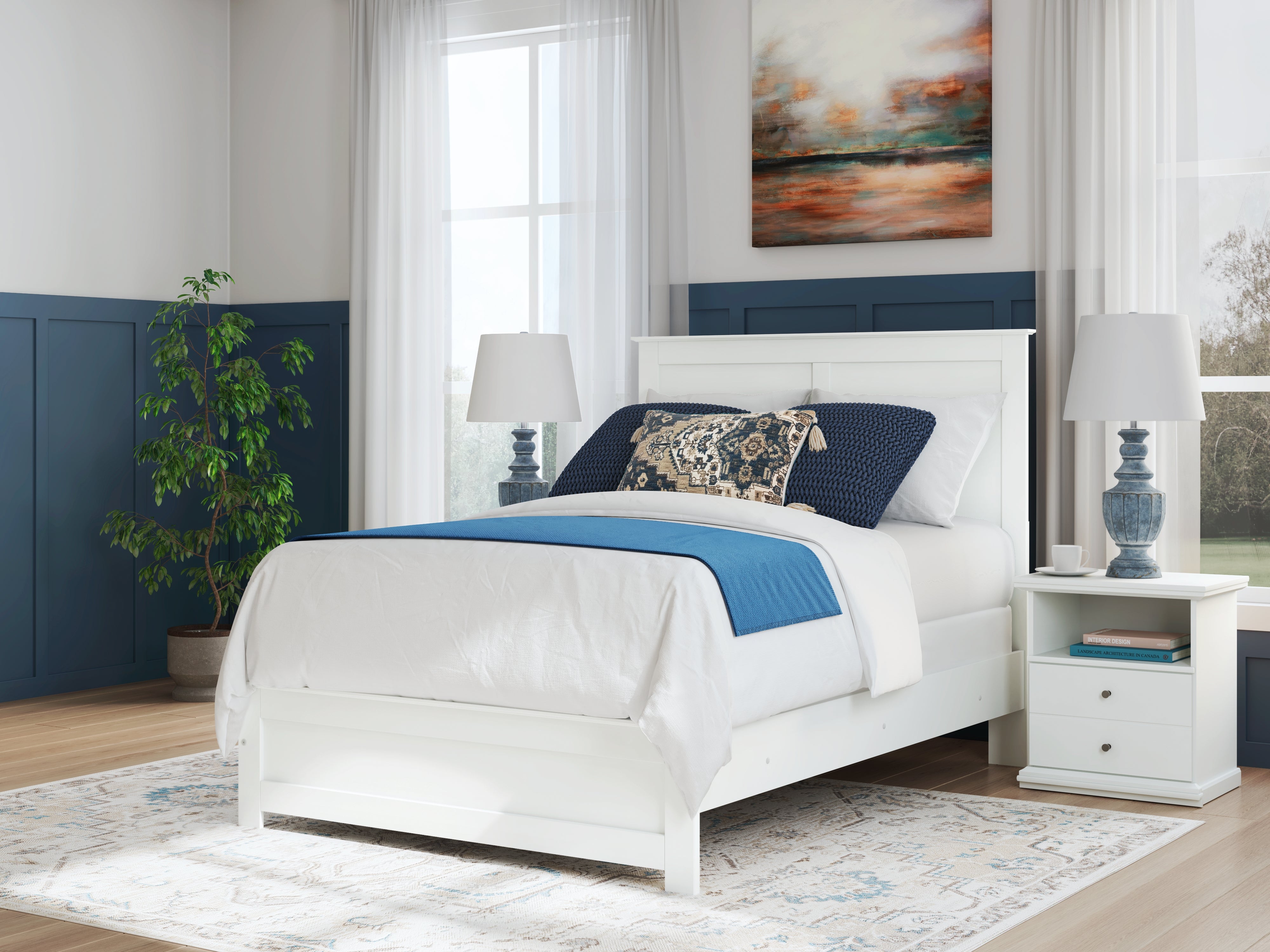 Elite Furniture Outlet - Ashley Furniture - Bostwick Shoals Bedroom - Full Panel Bed / White - B139B42