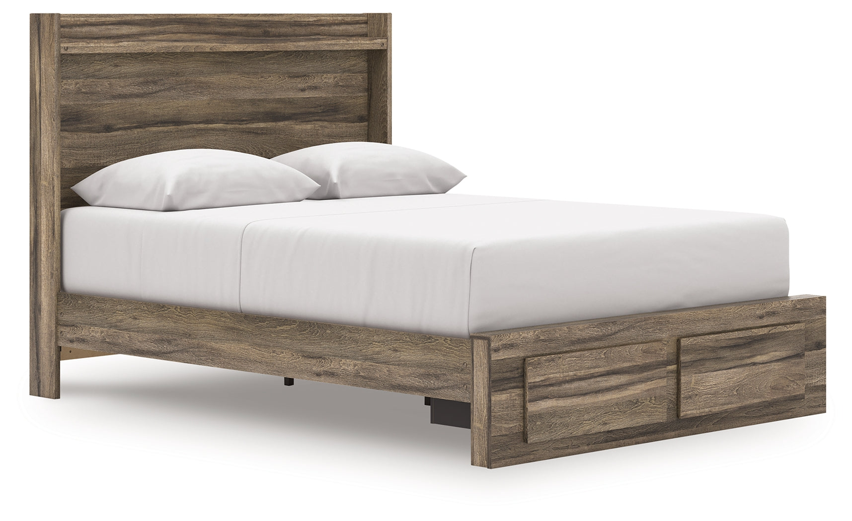 Elite Furniture Outlet - Ashley Furniture - Elbrim Bedroom - Queen Panel Storage Bed / Brown - PCB2005B4