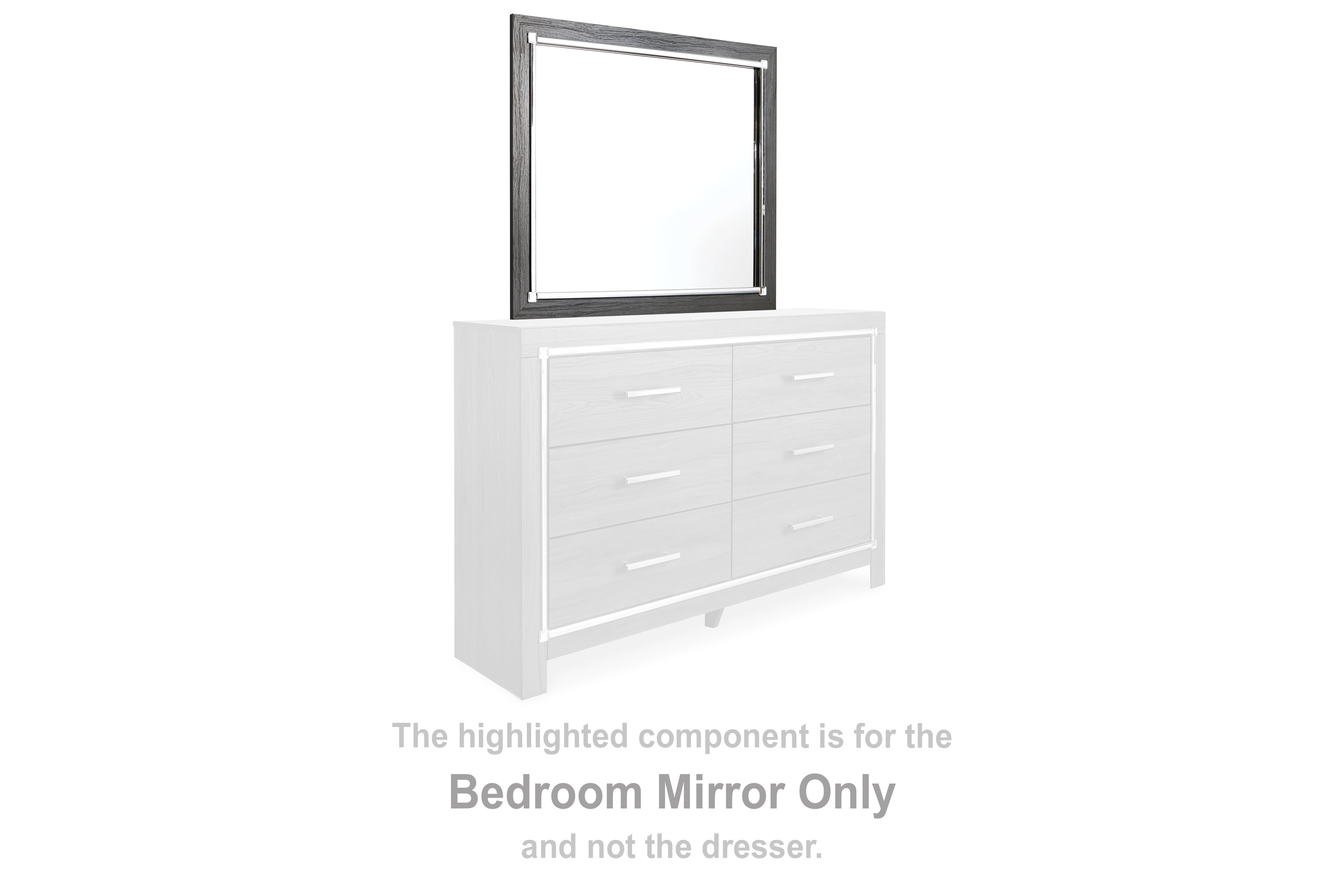 Elite Furniture Outlet - Ashley Furniture - Lodanna Bedroom - Bedroom Mirror / Gray - B214-36