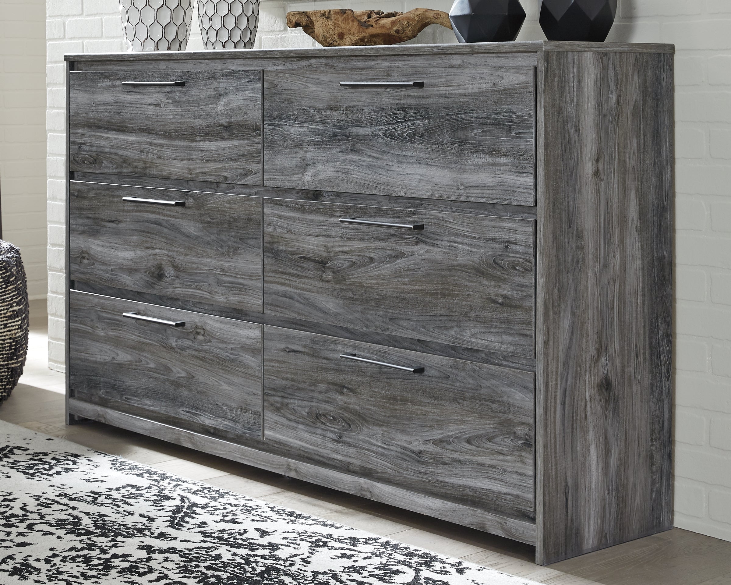 Elite Furniture Outlet - Ashley Furniture - Baystorm Bedroom - Six Drawer Dresser / Gray - B221-31