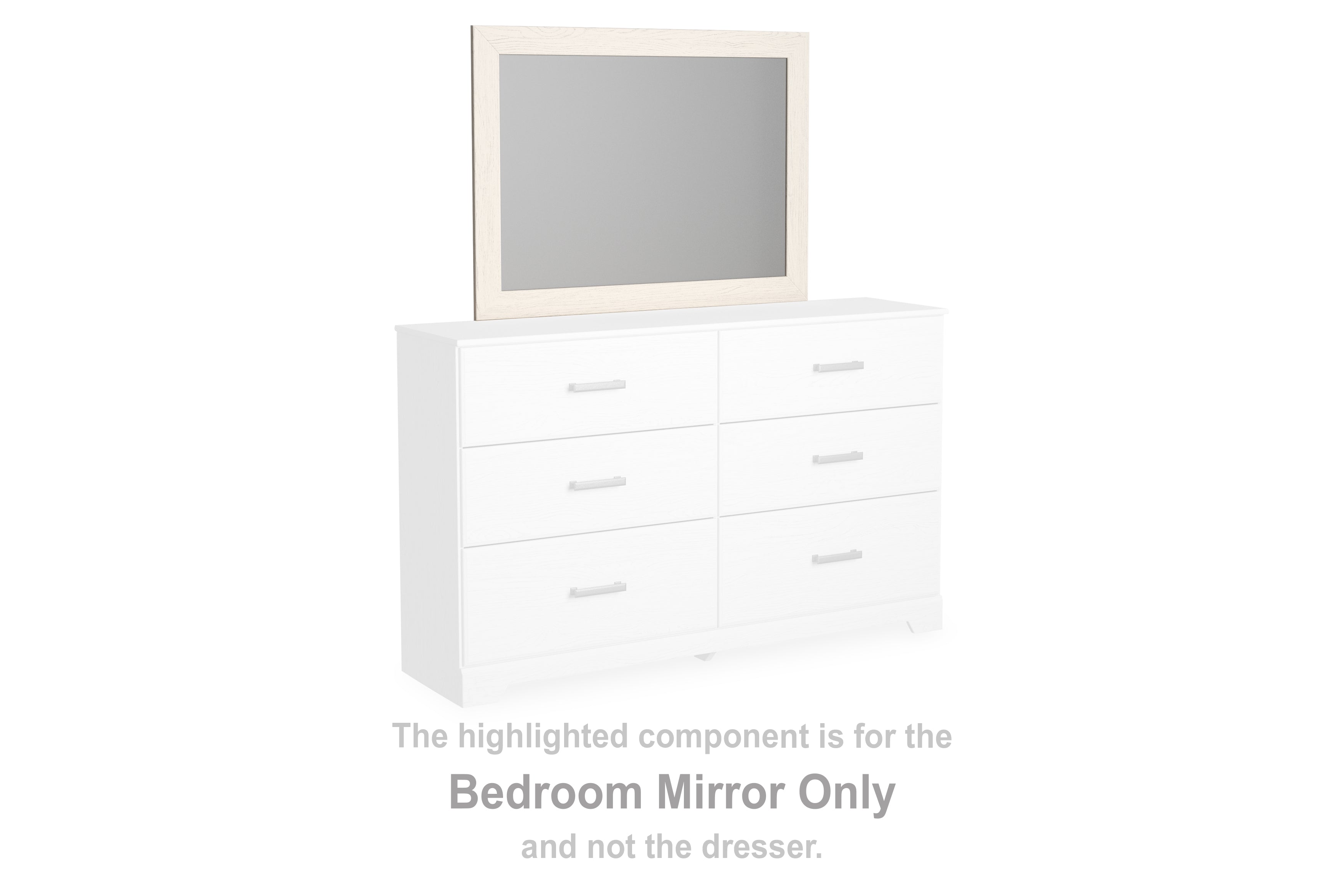 Elite Furniture Outlet - Ashley Furniture - Stelsie Bedroom - Bedroom Mirror / White - B2588-36