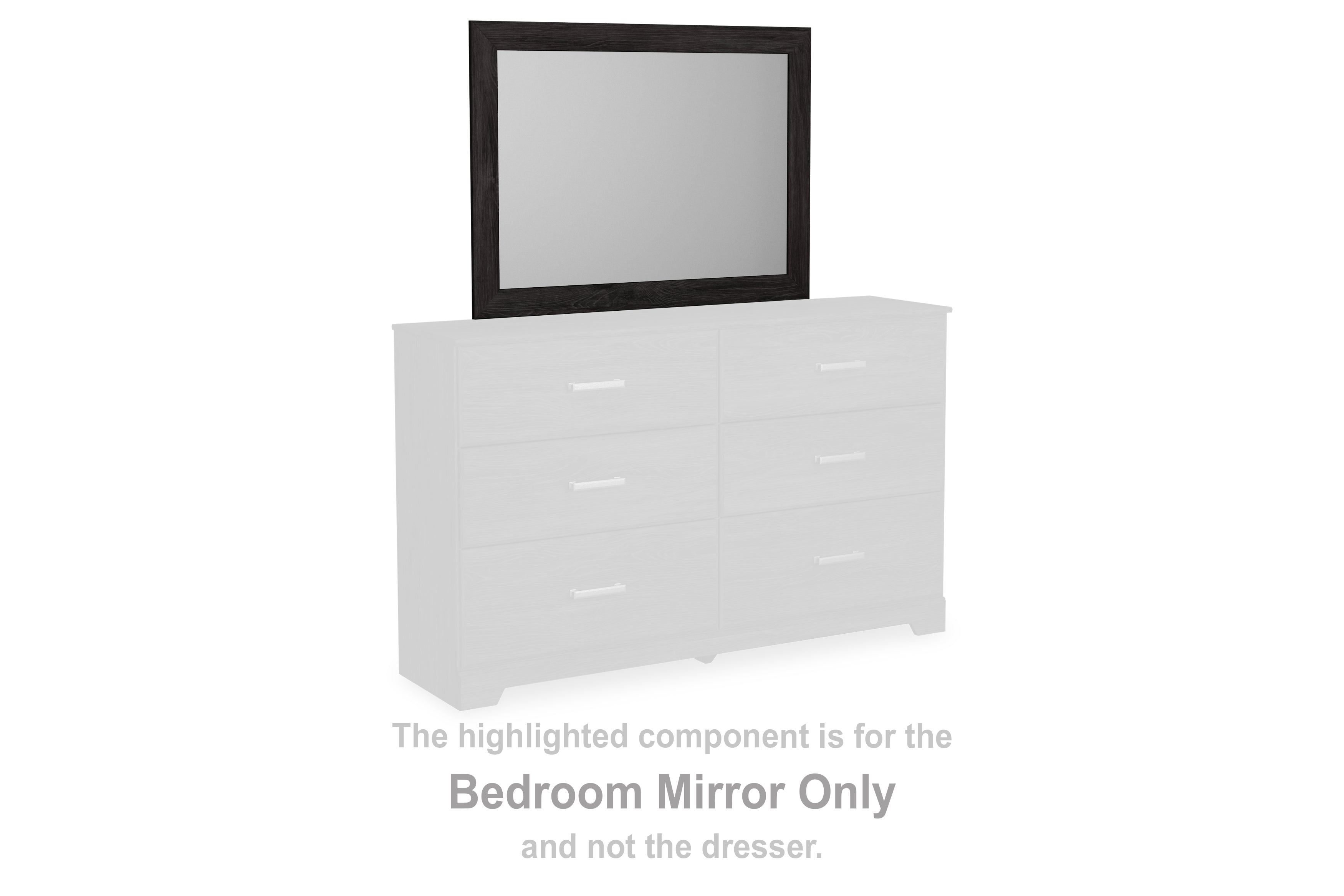 Elite Furniture Outlet - Ashley Furniture - Belachime Bedroom - Bedroom Mirror / Charcoal - B2589-36