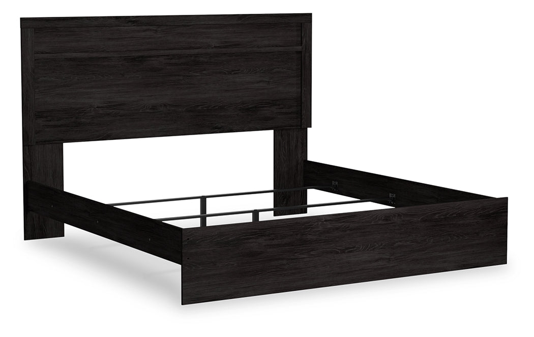 Elite Furniture Outlet - Ashley Furniture - Belachime Bedroom - King Panel Bed / Charcoal - B2589B4
