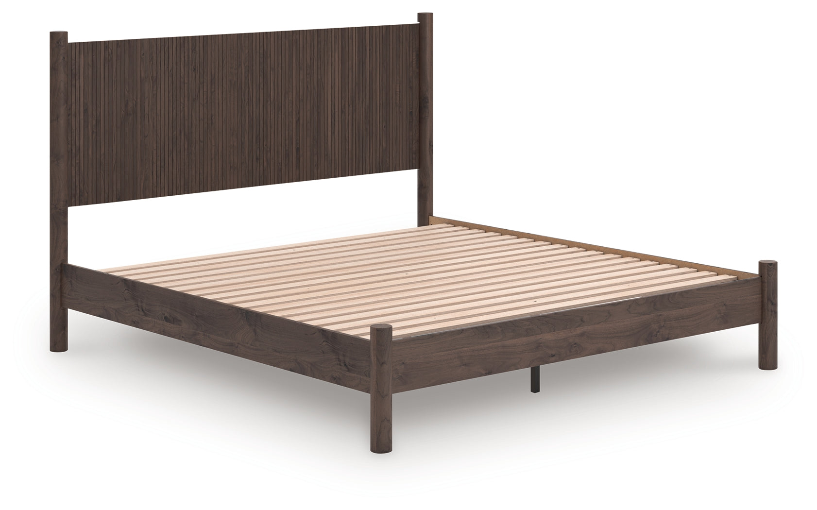 Elite Furniture Outlet - Ashley Furniture - Pamytta Bedroom - King Panel Platform Bed / Brown - PCB2614B27