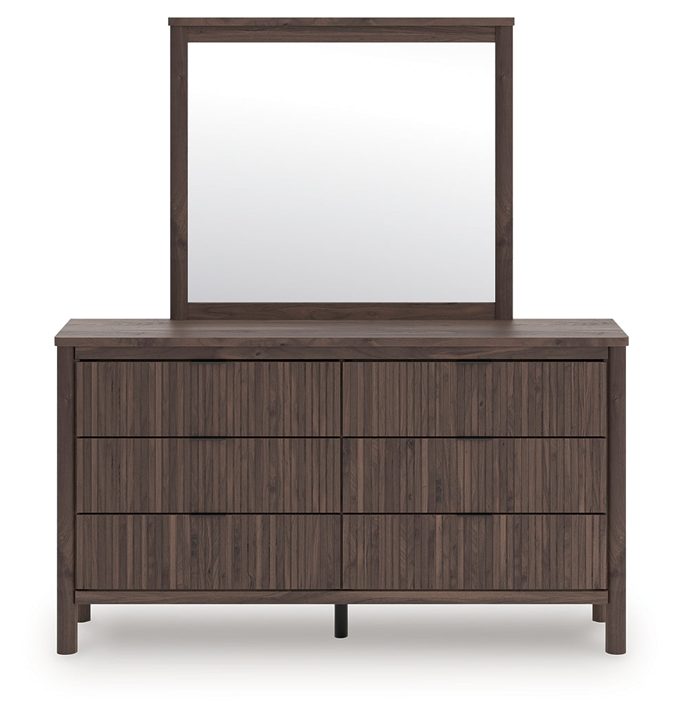 Elite Furniture Outlet - Ashley Furniture - Pamytta Bedroom - Dresser and Mirror / Brown - PCB2614B1