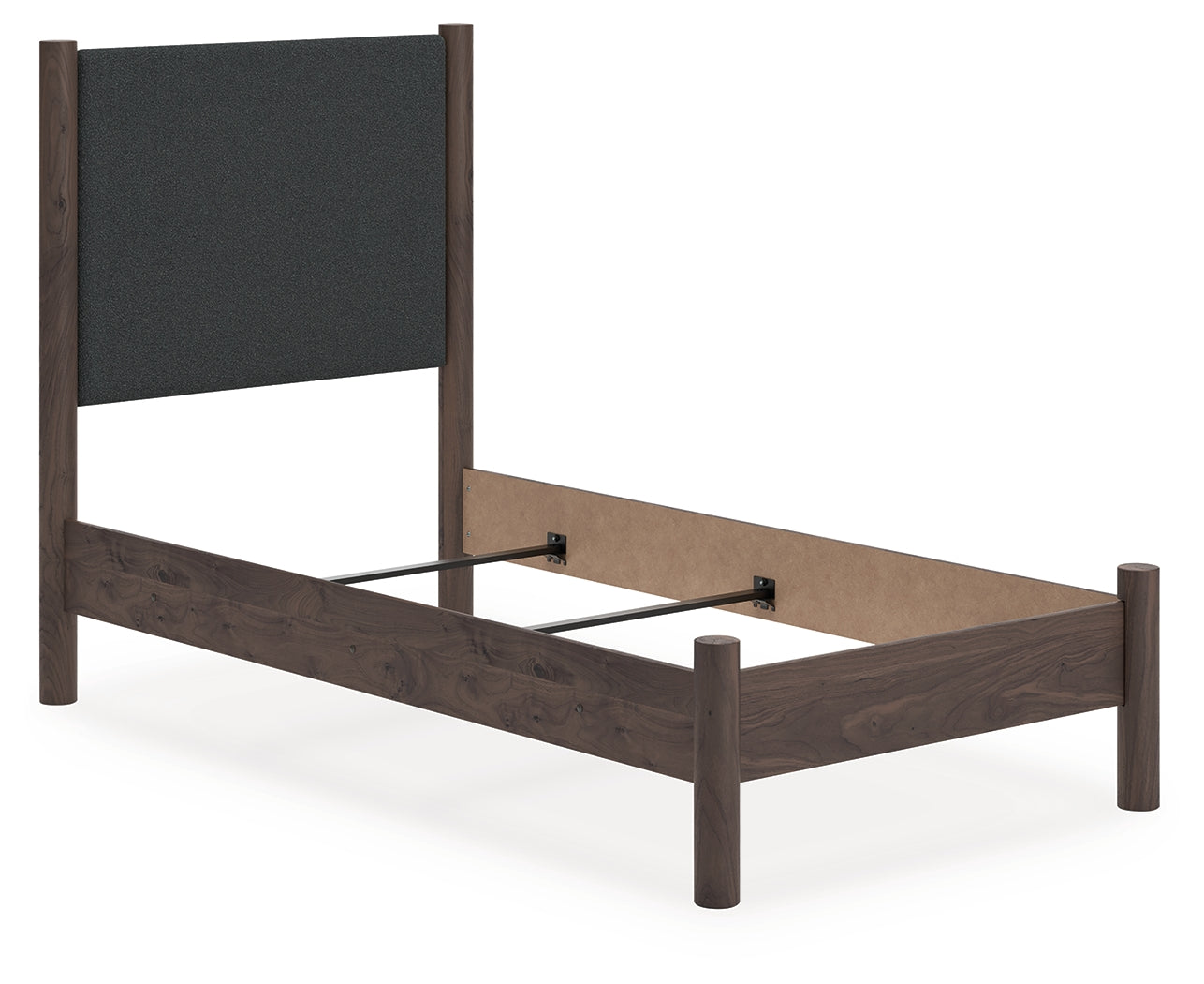 Elite Furniture Outlet - Ashley Furniture - Pamytta Bedroom - Twin Upholstered Panel Bed / Brown - PCB2614B20