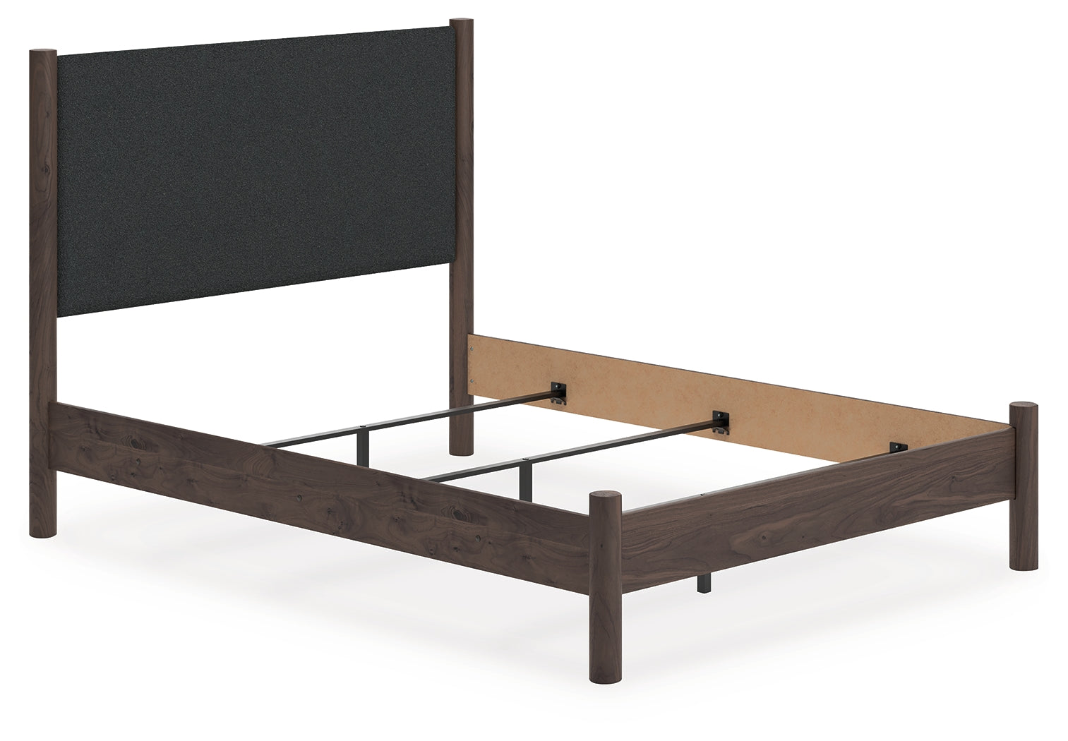 Elite Furniture Outlet - Ashley Furniture - Pamytta Bedroom - Queen Upholstered Panel Bed / Brown - PCB2614B24