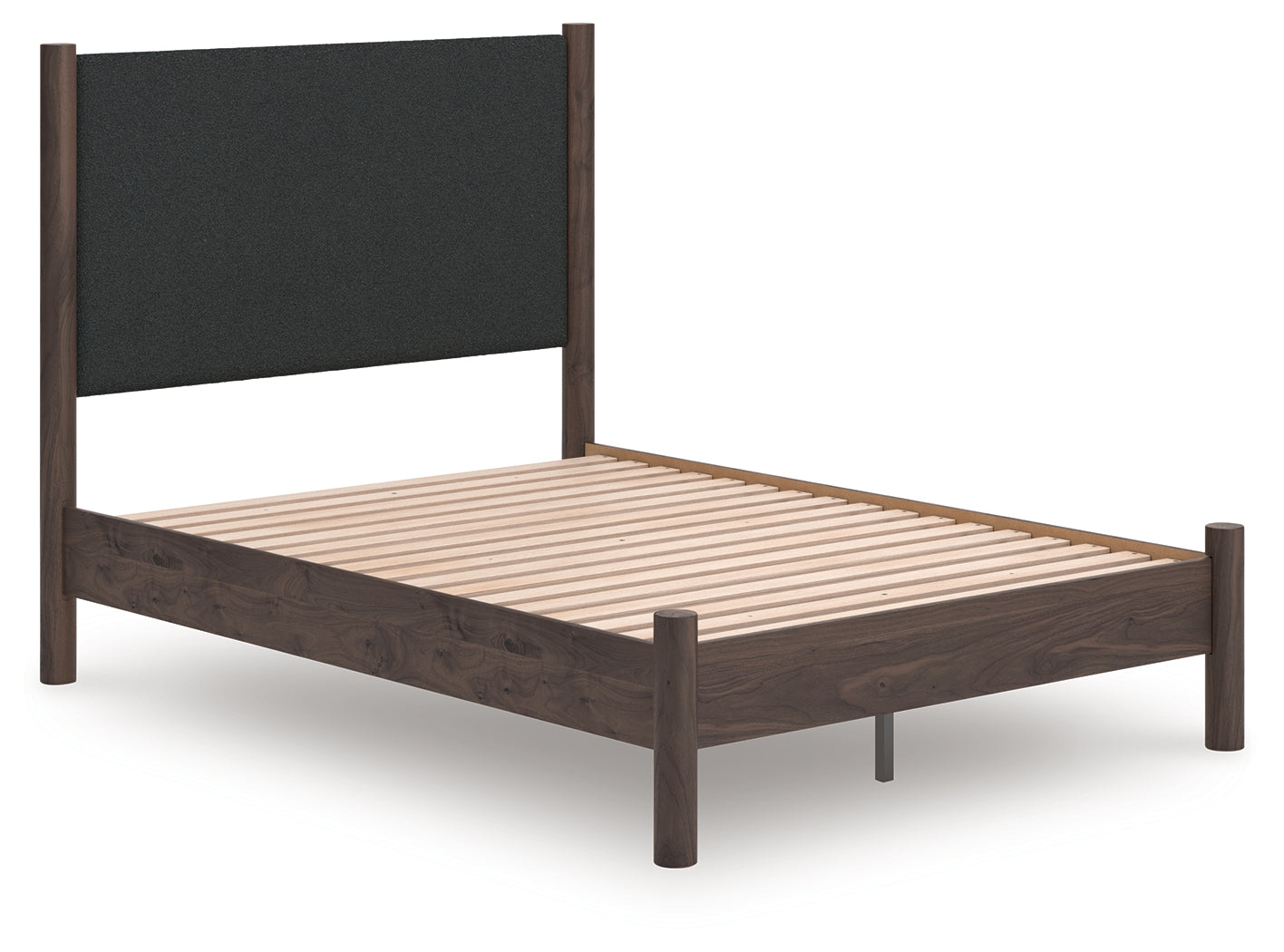 Elite Furniture Outlet - Ashley Furniture - Pamytta Bedroom - Full Upholstered Panel Platform Bed / Brown - PCB2614B10