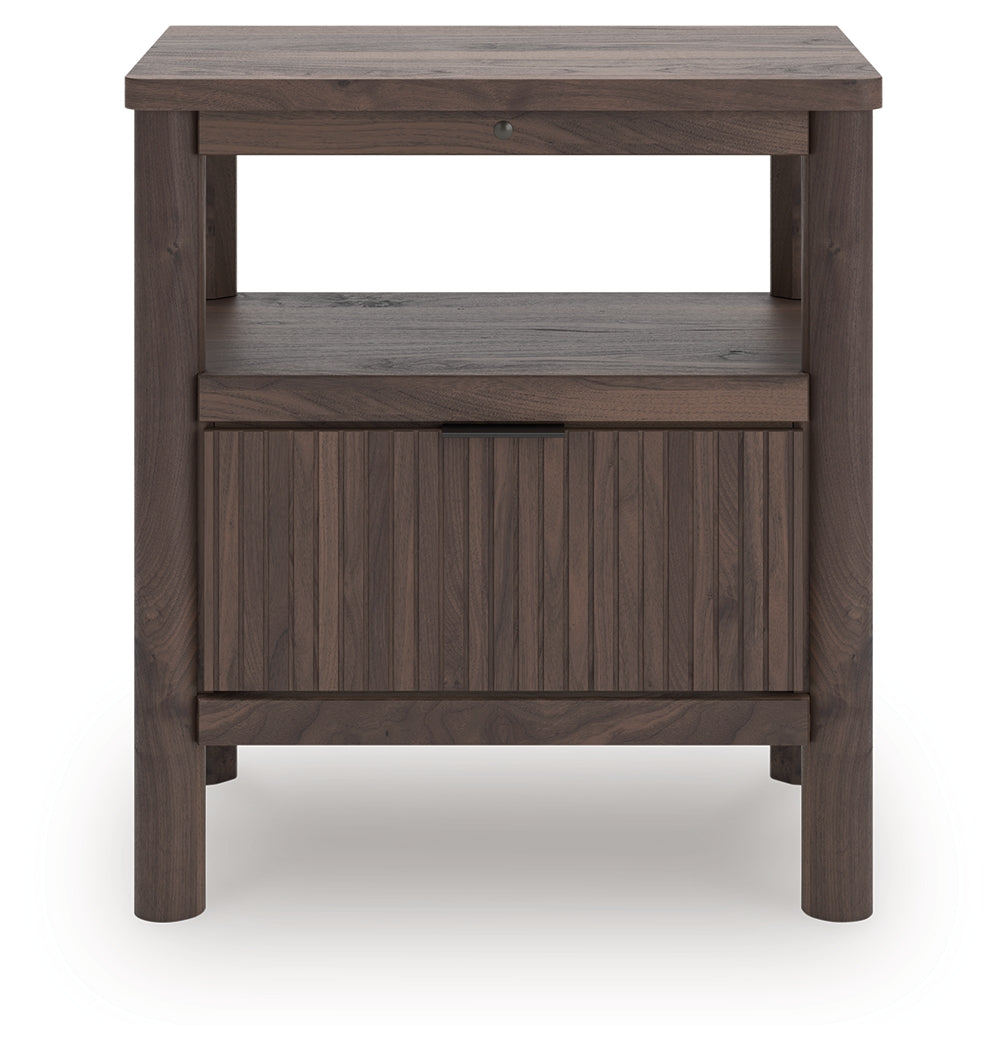 Elite Furniture Outlet - Ashley Furniture - Pamytta Bedroom - One Drawer Night Stand / Brown - PCB2614-91
