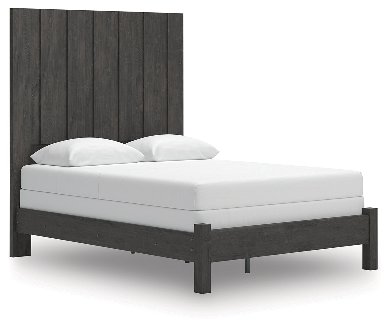 Elite Furniture Outlet - Ashley Furniture - Fraluna Bedroom - Queen Panel Bed / Charcoal - PCB3370B2