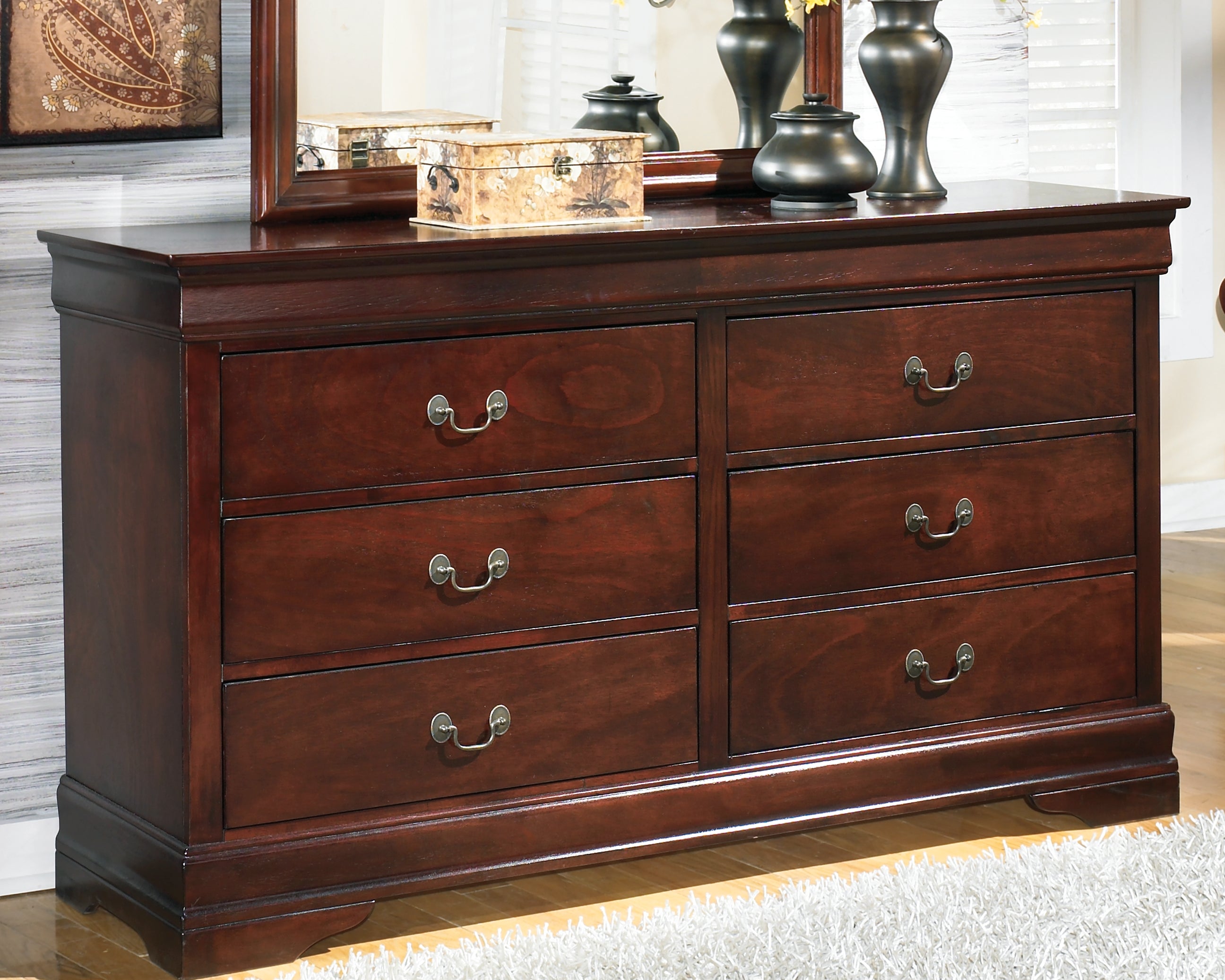 Elite Furniture Outlet - Ashley Furniture - Alisdair Bedroom - Dresser / Reddish Brown - B376-31