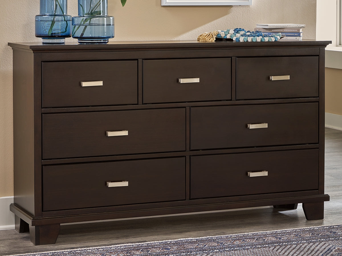 Elite Furniture Outlet - Ashley Furniture - Covetown Bedroom - Dresser / Dark Brown - B441-31