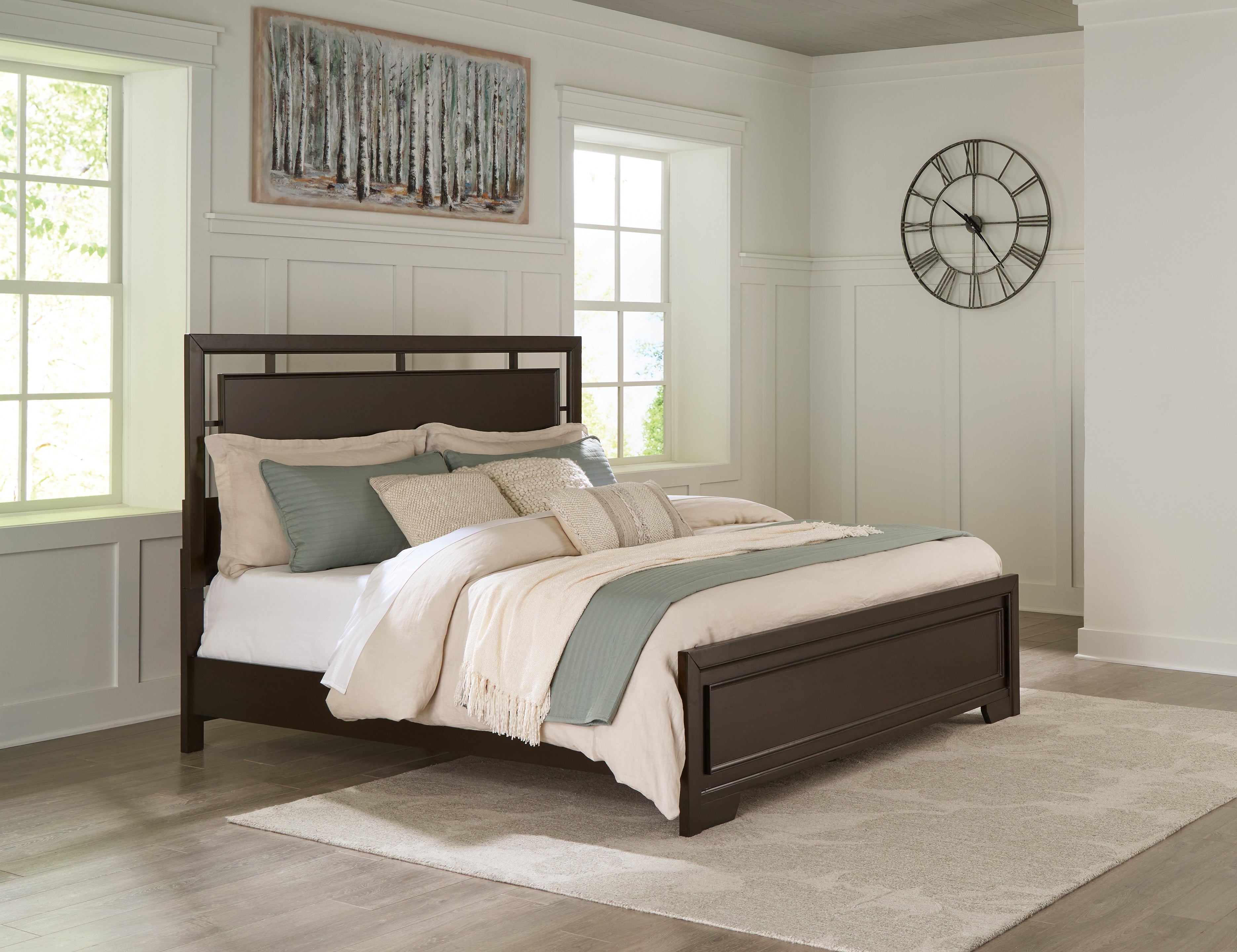 Elite Furniture Outlet - Ashley Furniture - Covetown Bedroom - California King Panel Bed / Dark Brown - B441B9