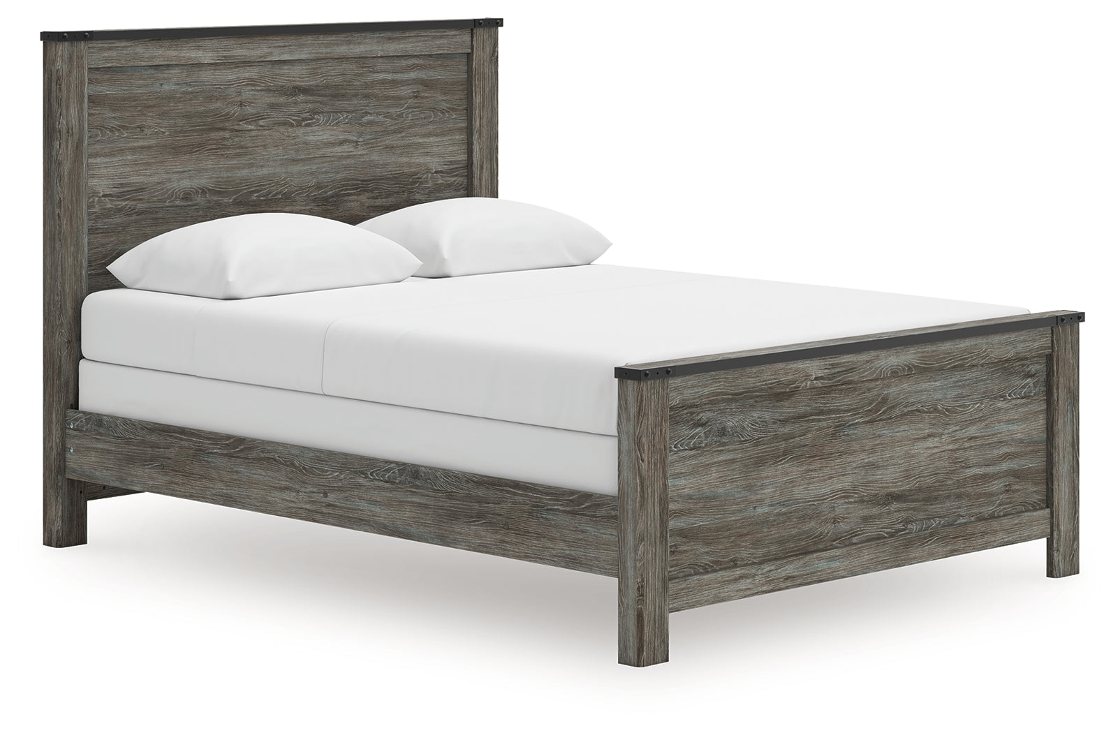 Elite Furniture Outlet - Ashley Furniture - Frandern Bedroom - Queen Panel Bed / Black/Gray - B4480B21