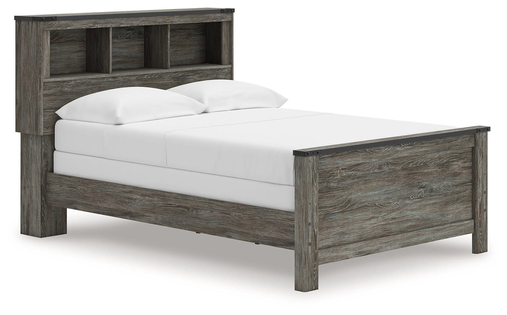 Elite Furniture Outlet - Ashley Furniture - Frandern Bedroom - Full Bookcase Panel Bed / Gray - B4480B3