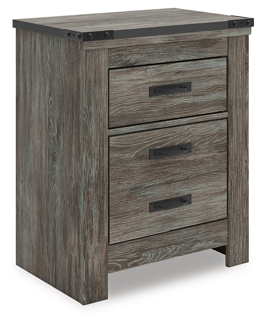 Elite Furniture Outlet - Ashley Furniture - Frandern Bedroom - Two Drawer Night Stand / Gray - B4480-92