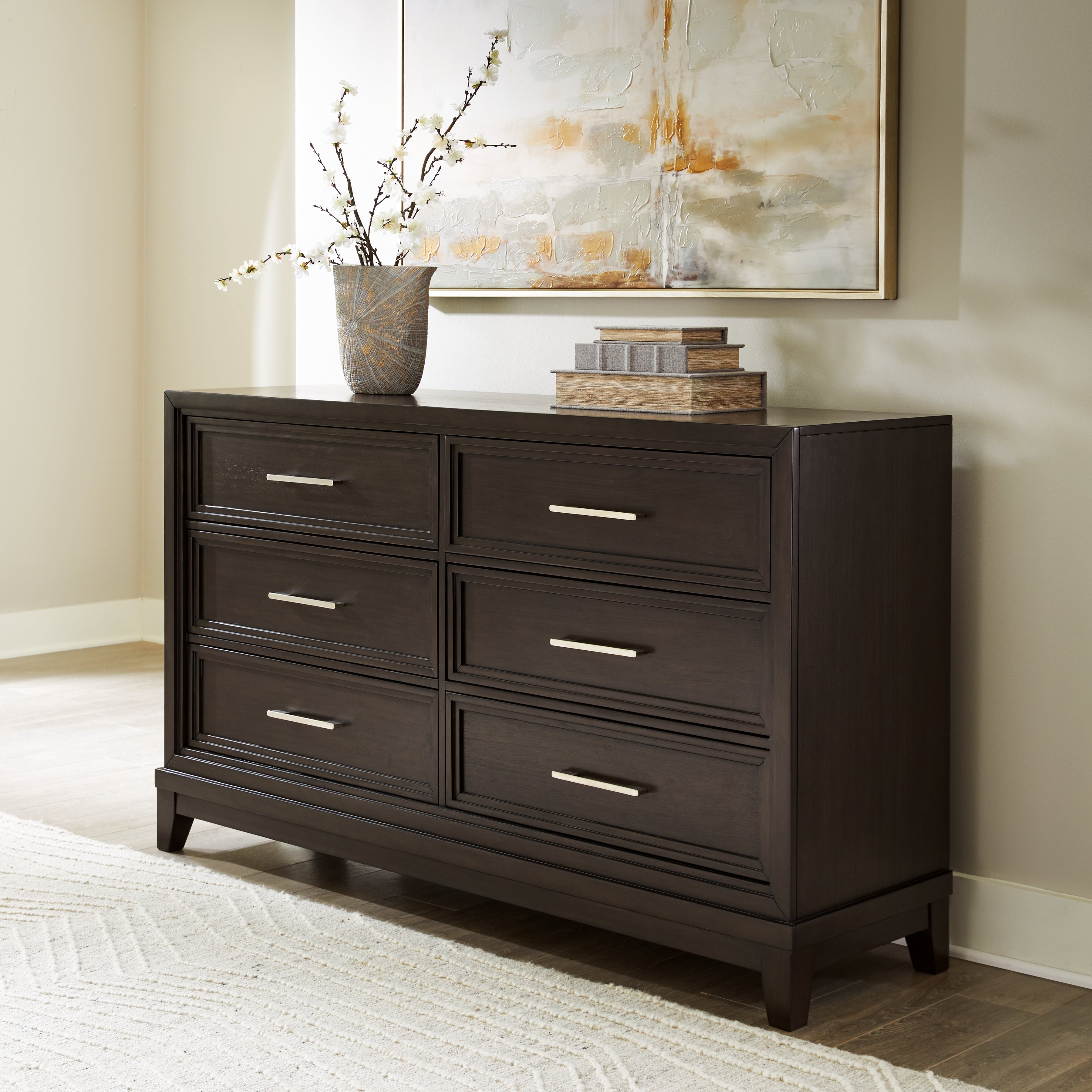 Elite Furniture Outlet - Ashley Furniture - Neymorton Bedroom - Dresser / Dark Grayish Brown - B618-31