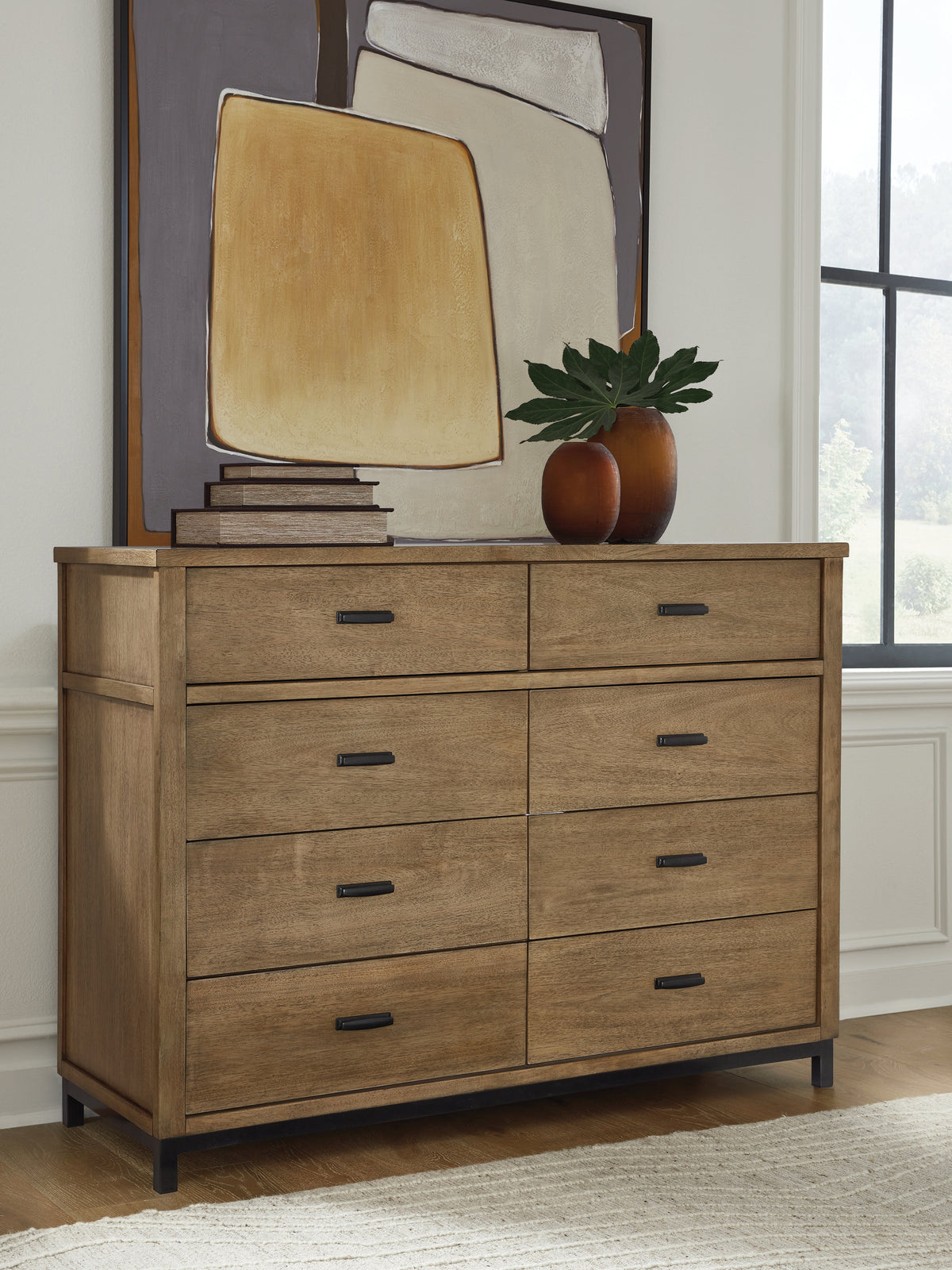 Elite Furniture Outlet - Ashley Furniture - Tomtyn Bedroom - California King Upholstered Bed / Light Brown - B622B5