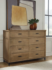 Elite Furniture Outlet - Ashley Furniture - Tomtyn Bedroom - California King Upholstered Bed / Light Brown - B622B5