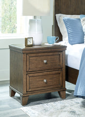 Elite Furniture Outlet - Ashley Furniture - Shawbeck Bedroom - California King Panel Bed / Dark Brown - B625B5