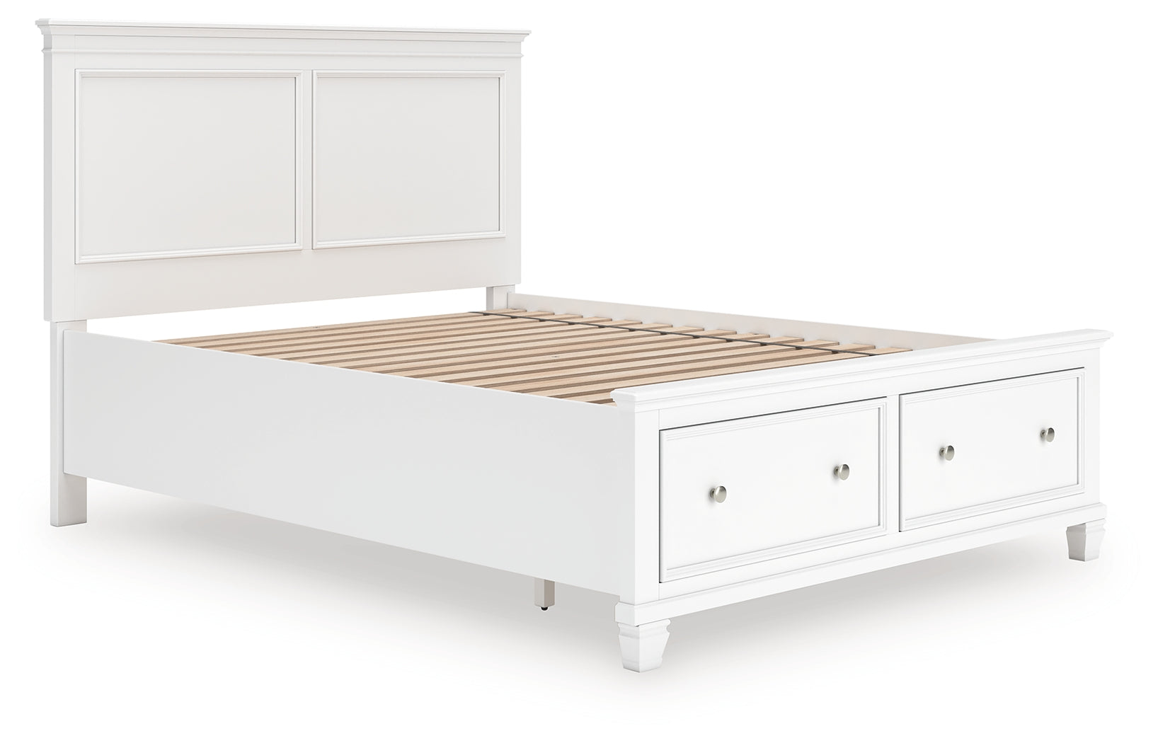 Elite Furniture Outlet - Ashley Furniture - Fortman Bedroom - Queen Panel Storage Bed / White - B680B20