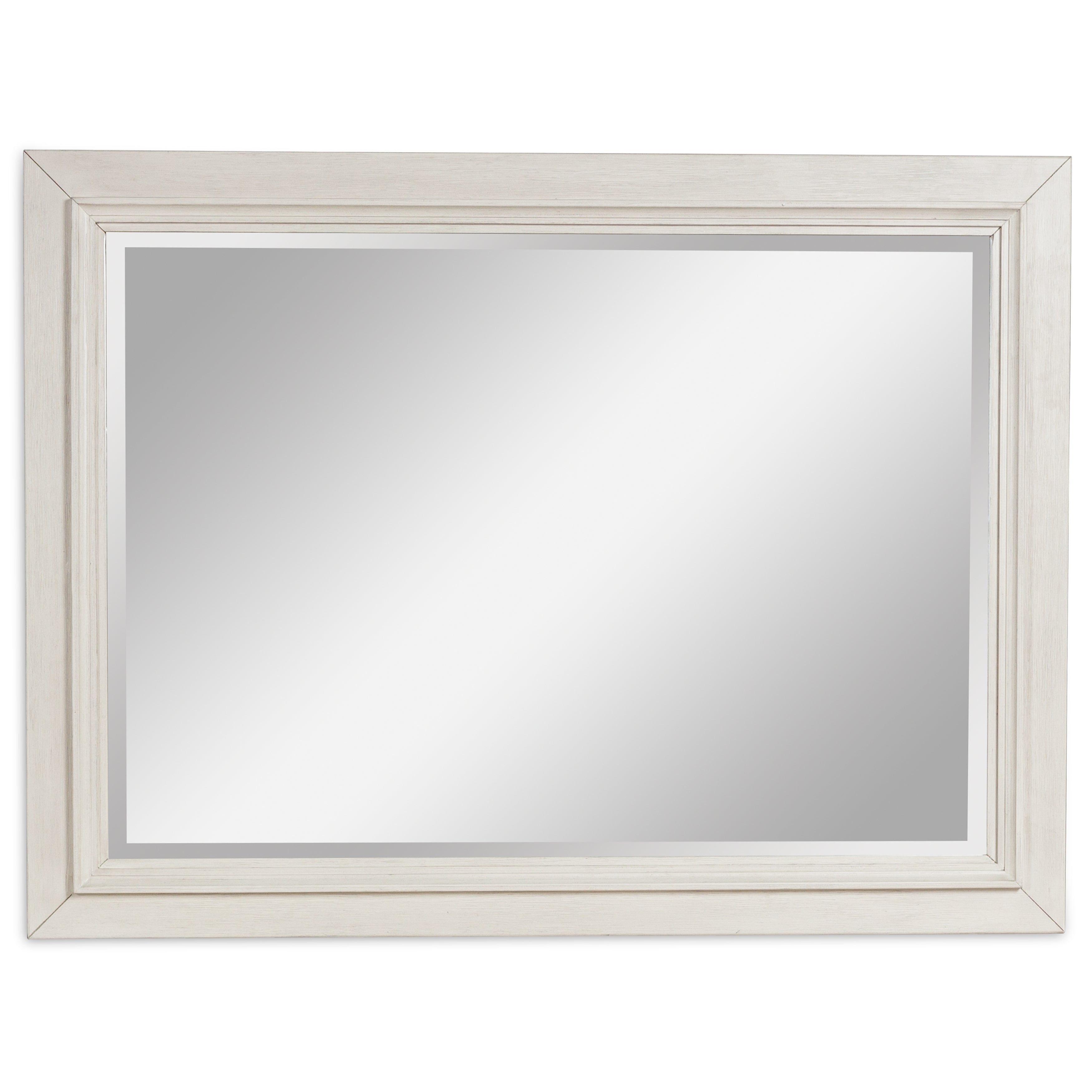 Elite Furniture Outlet - Ashley Furniture - Shaybrock Bedroom - Bedroom Mirror / Antique White/Brown - B683-36